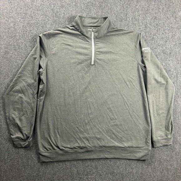 Peter Millar 1/4 Zip Pullover Mens XXL Gray Stretch 2XL Golf Polyester Adults‎ - Picture 1 of 10